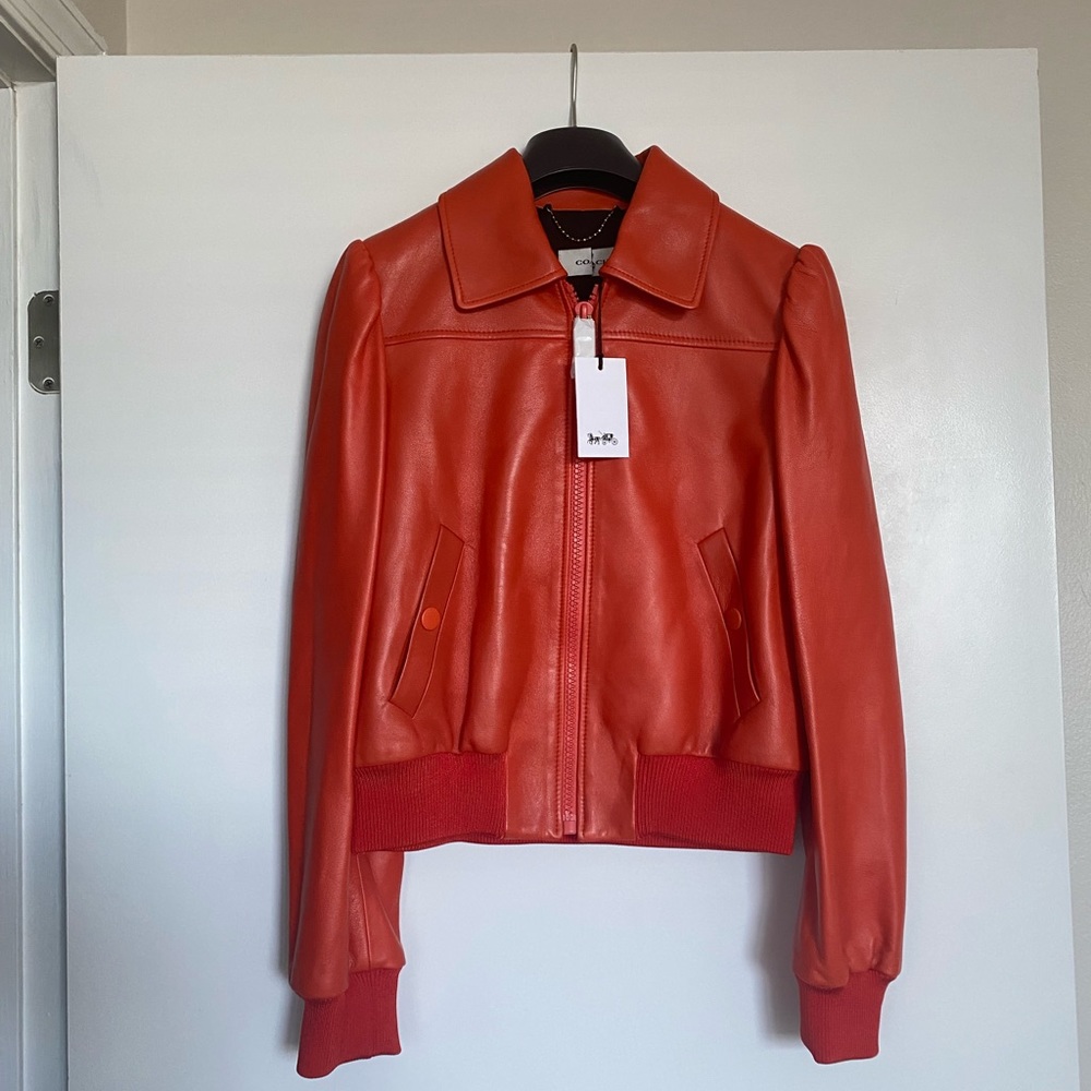 COPY - NWT Coach Leather Blouson Jacket